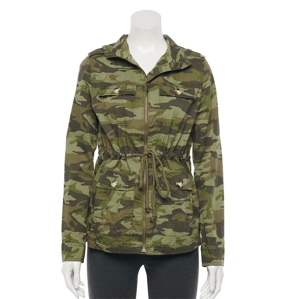 Juniors' SO Essential Utility Jacket with Drawcord size small NWT - Picture 1 of 9